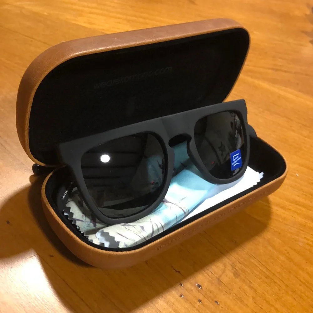 KOMONO Bennet black rubber sunglasses (NEW)
